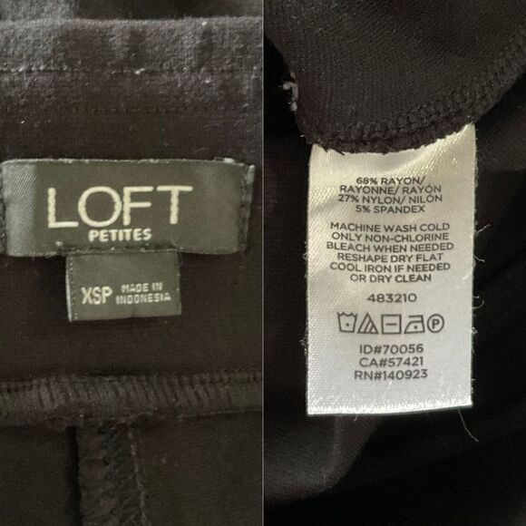 LOFT Black Petite Leggings In Ponte Petite XS XSP - Picture 4 of 5